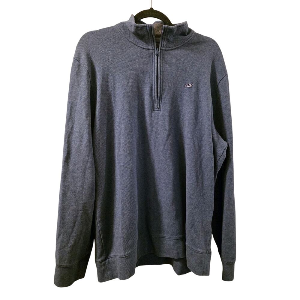 Vineyard Vines Performance Men's Blue 1/4-Zip Sweater Long Sleeve Shirt Size Xl